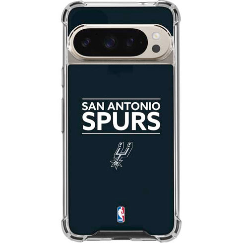NBA San Antonio Spurs Standard - Black Pixel 9/9 Pro Clear Case